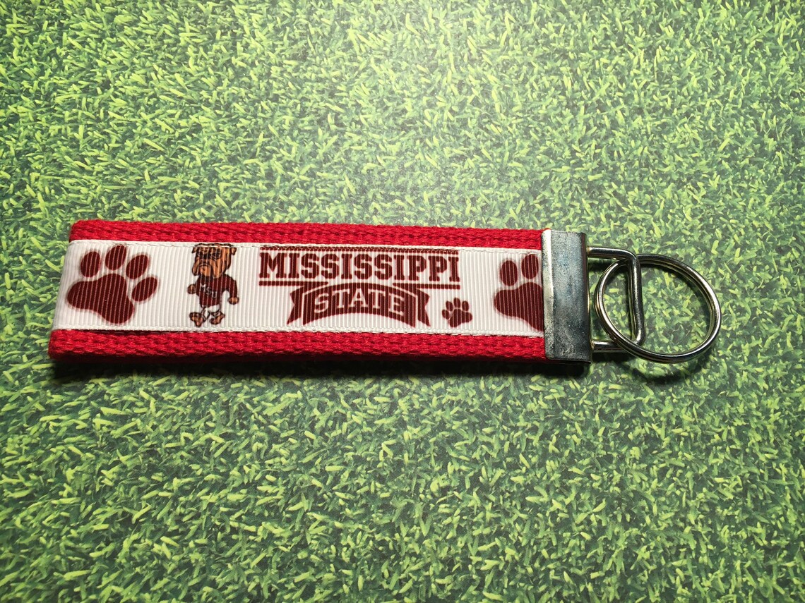 Mississippi State Key Fob key chain keychain key ring Etsy