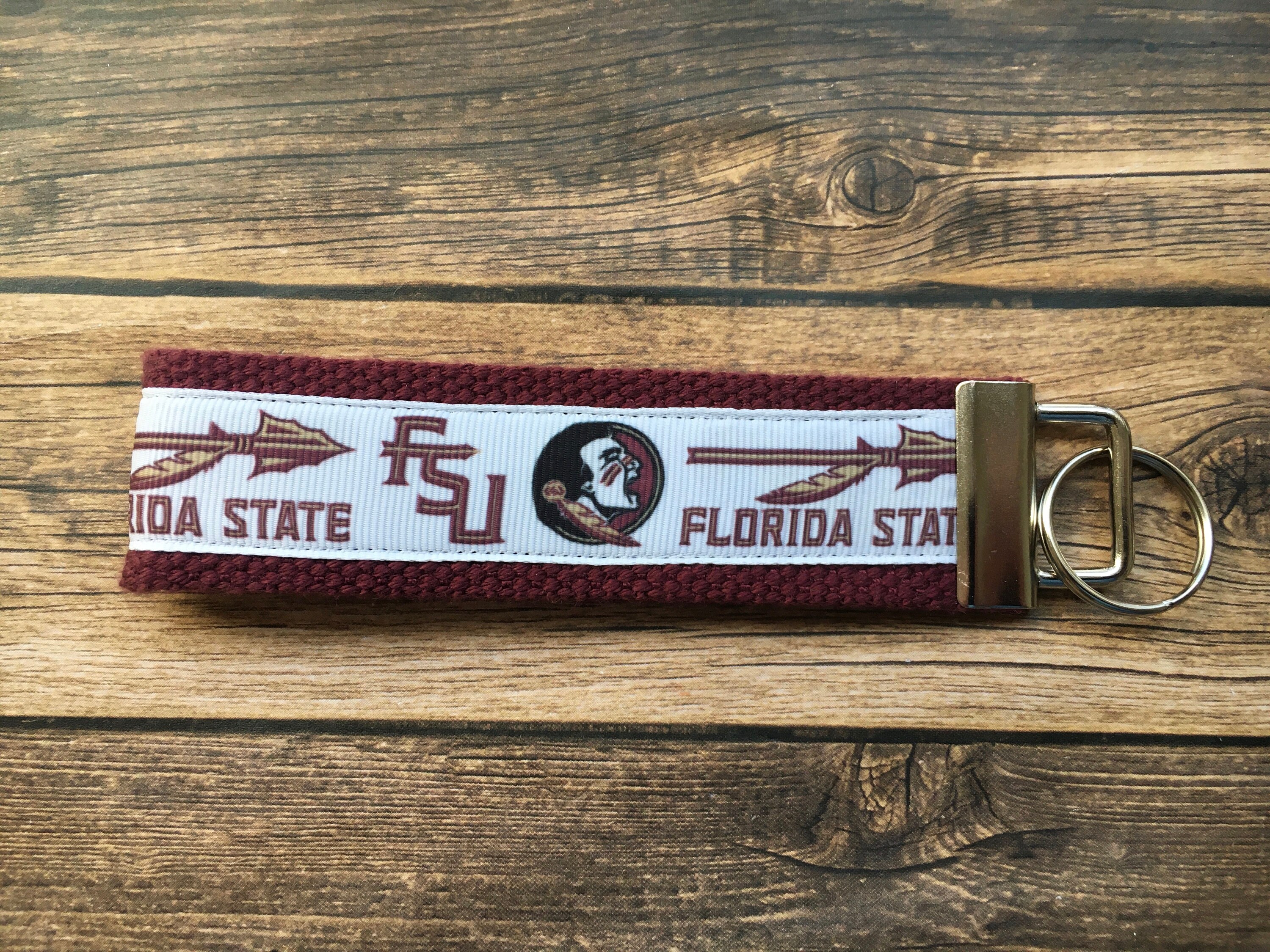 Florida State University Keychain FSU key chain key fob key Etsy