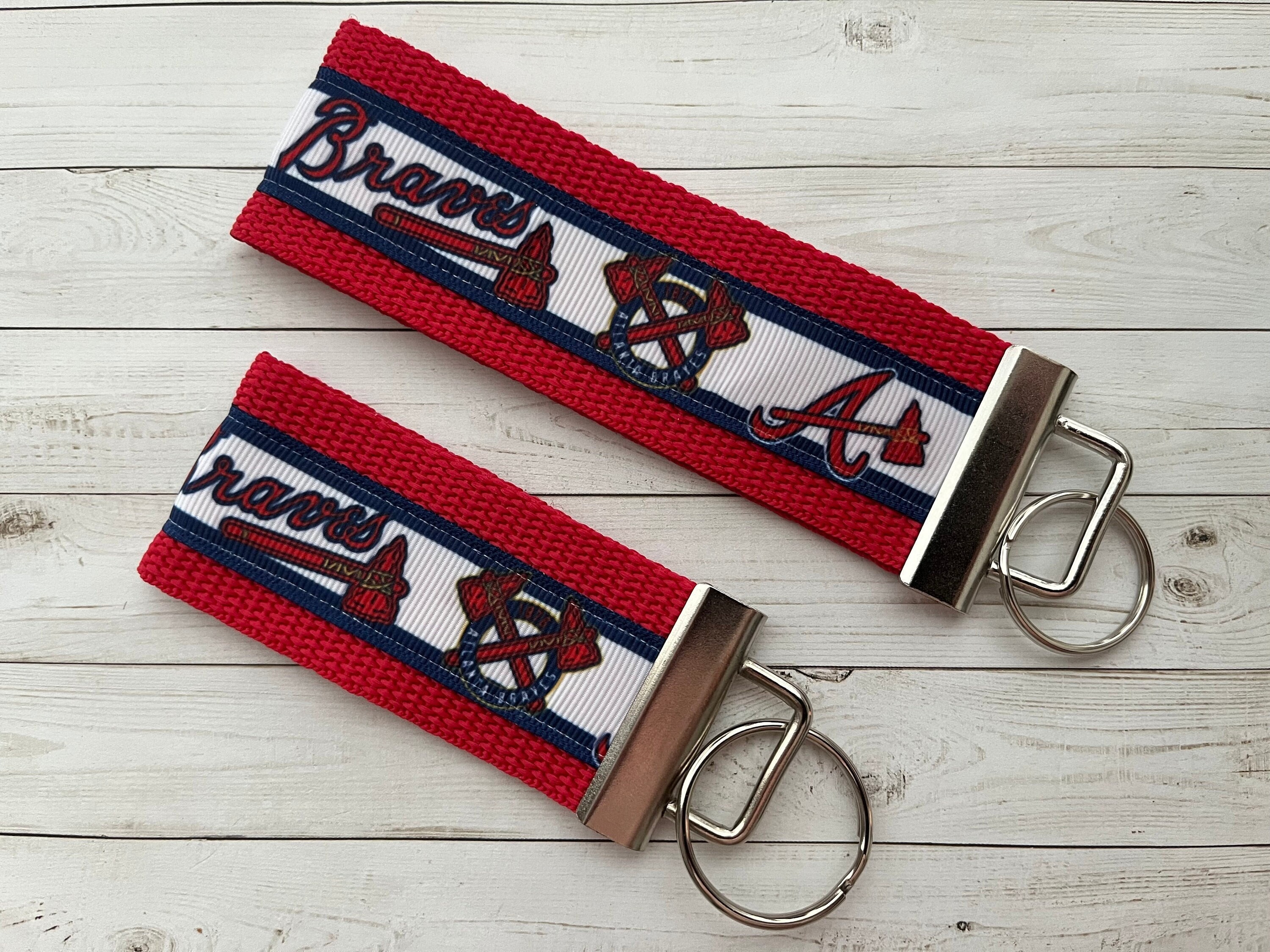 5-string Red & Black Zigzag Paracord Keychain Georgia UGA 