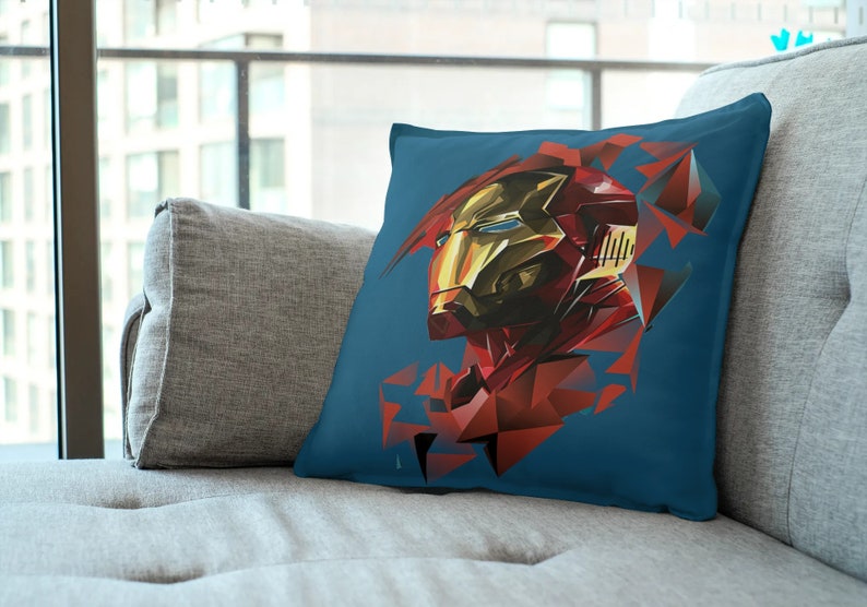 Suede or Satin in Two Sizes 45 x 45 cm 24 . 18 Marvel Iron Man Cushion Cover Pillow Cover or 60 x 60 cm
