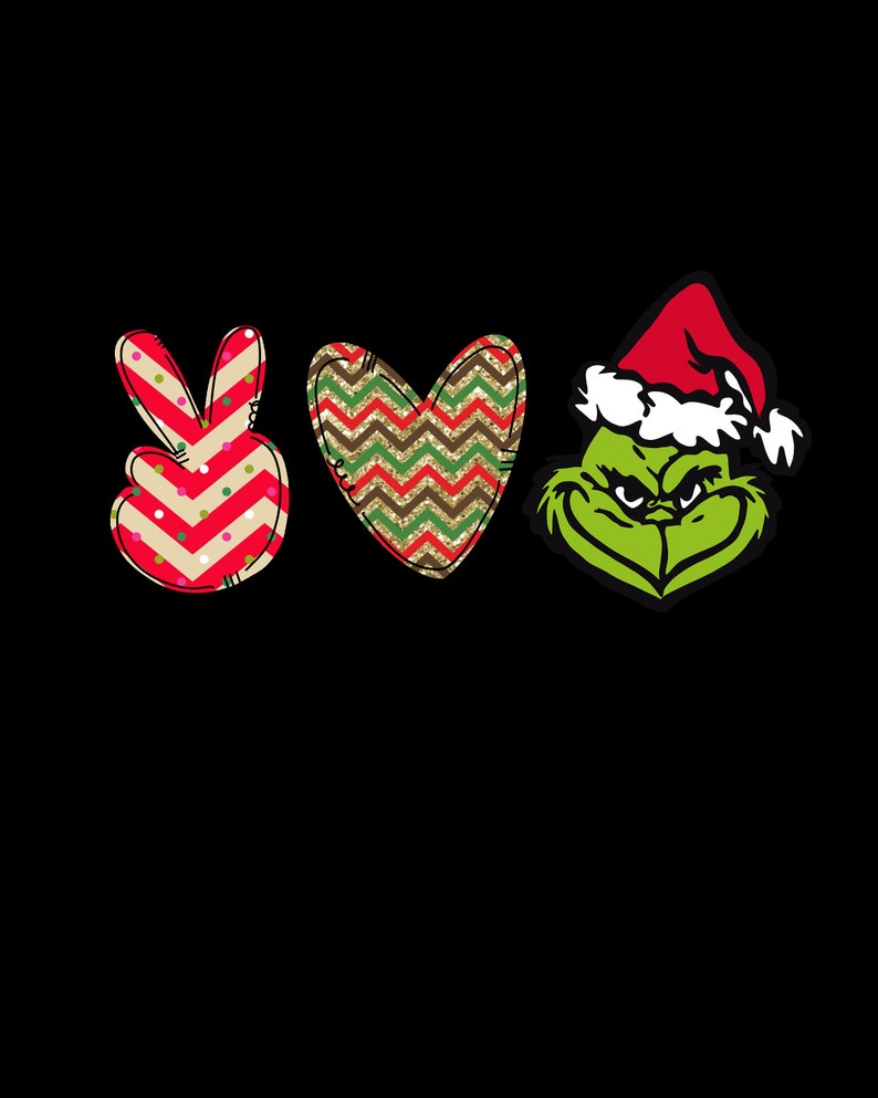 Download Peace love grinch png design digital download sublimation | Etsy