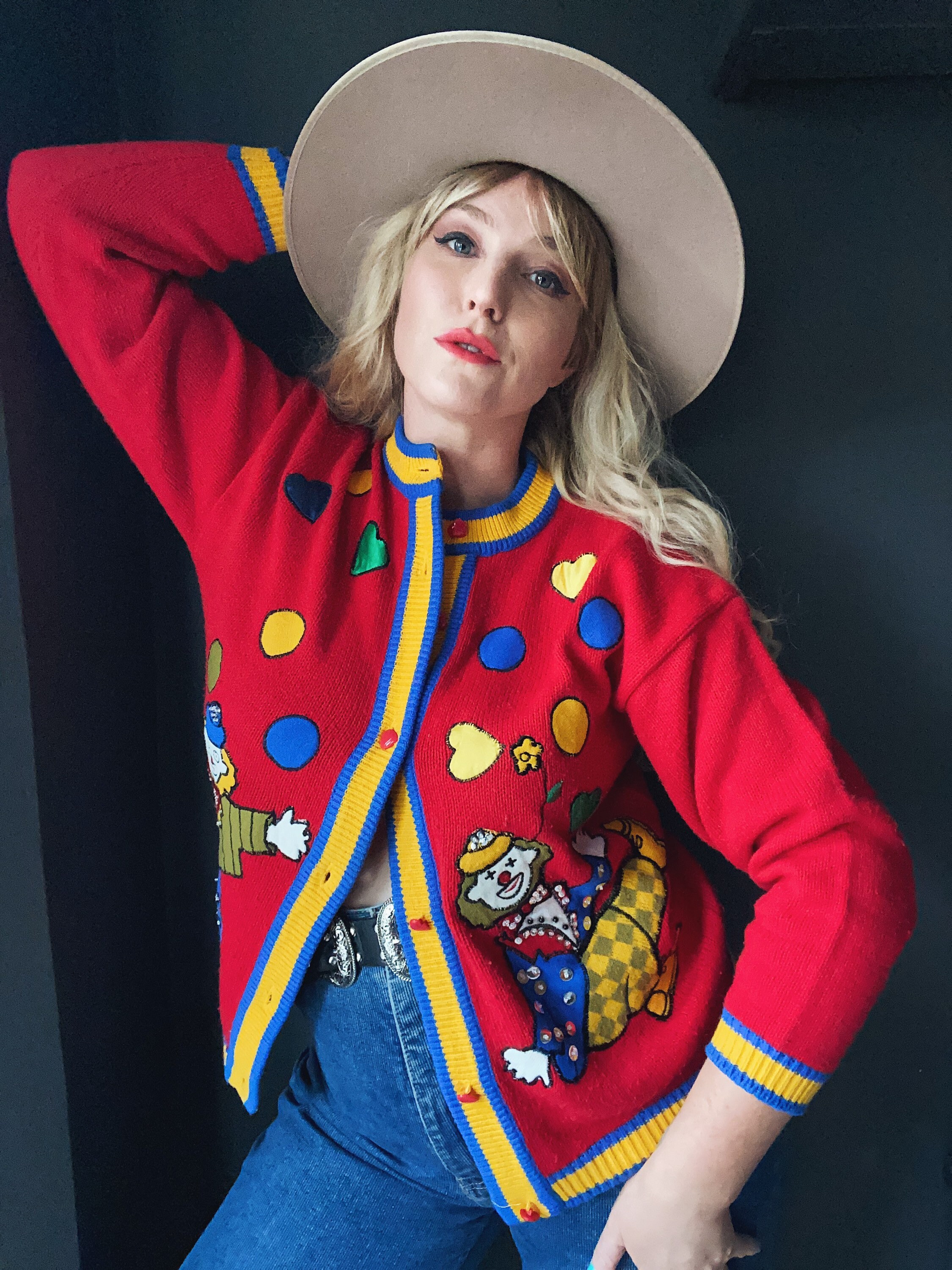 Clown Cardigan - Etsy