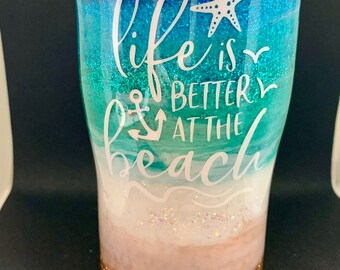 beach themed yeti cup