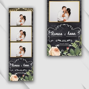 Rustic Wedding Photobooth Template, 2x6 Wedding Photo booth Template, photo booth template wedding