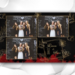 Wedding Photo booth Template, Elegant Photo booth Template, photo booth template wedding, 4x6 strip, photobooth templates