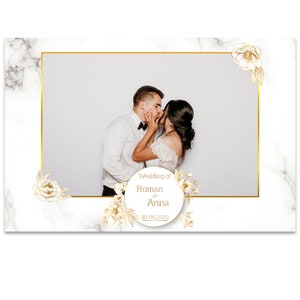 Modèle de photomaton de mariage, modèle de photomaton de douche nuptiale de mariage Sweet 16 Seize Floral anniversaire Photo Booth modèle 4 x 6