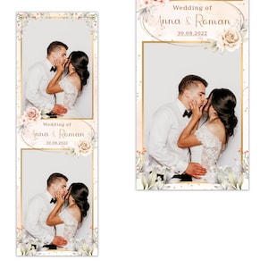Wedding Photobooth Template, photo booth template wedding, Wedding Photobooth Template 2x6, Mirror Photo Booth Template