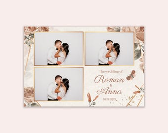 Neutral Botanical Frame, Wedding Signage Template, Photo Booth Frame, Photo Booth Picture Frame, Wedding Photo Template