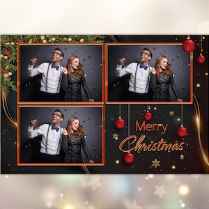 Christmas Photo Booth Template, 4x6 Template, Holiday Photo Booth Template, Elegant Photo Booth Template