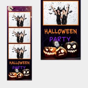 Halloween Photo Booth Template, Photo Booth Template, Photobooth template, Halloween Party, 2x6, Postcard, Happy Halloween