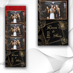 Wedding Photo booth Template, Elegant Photo booth Template, photo booth template wedding, 2x6 strip, photobooth templates
