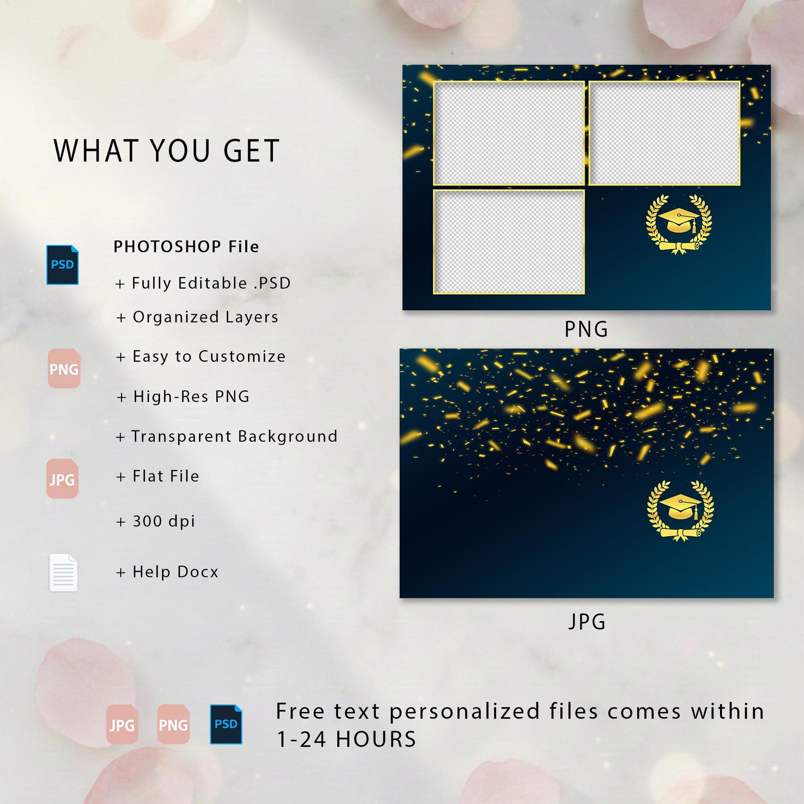 Photo Booth Template | Prom Photobooth Template | Graduation Photo ...