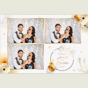 Plantilla de fotomatón de boda, Plantilla de fotomatón floral, Plantilla de fotomatón de boda 4x6, Plantilla de fotomatón de boda, plantilla de fotomatón
