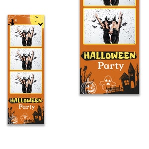 Halloween Photo Booth Template, Photo Booth Template, Photobooth Template, Halloween Party, 2x6, Postkarte, Happy Halloween