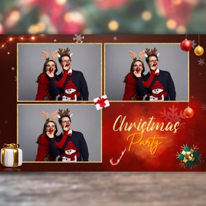 Christmas Photo Booth Template, 4x6 Template, Holiday Photo Booth Template, Elegant Photo Booth Template