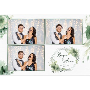 Wedding Photobooth Template, Floral Photobooth Template, 4x6 Wedding Roses Photo booth Template, photo booth template wedding