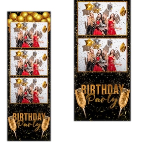 Photo Booth Template, Photo Booth Template Birthday, Birthday Photo Booth Template, 2x6, photobooth template