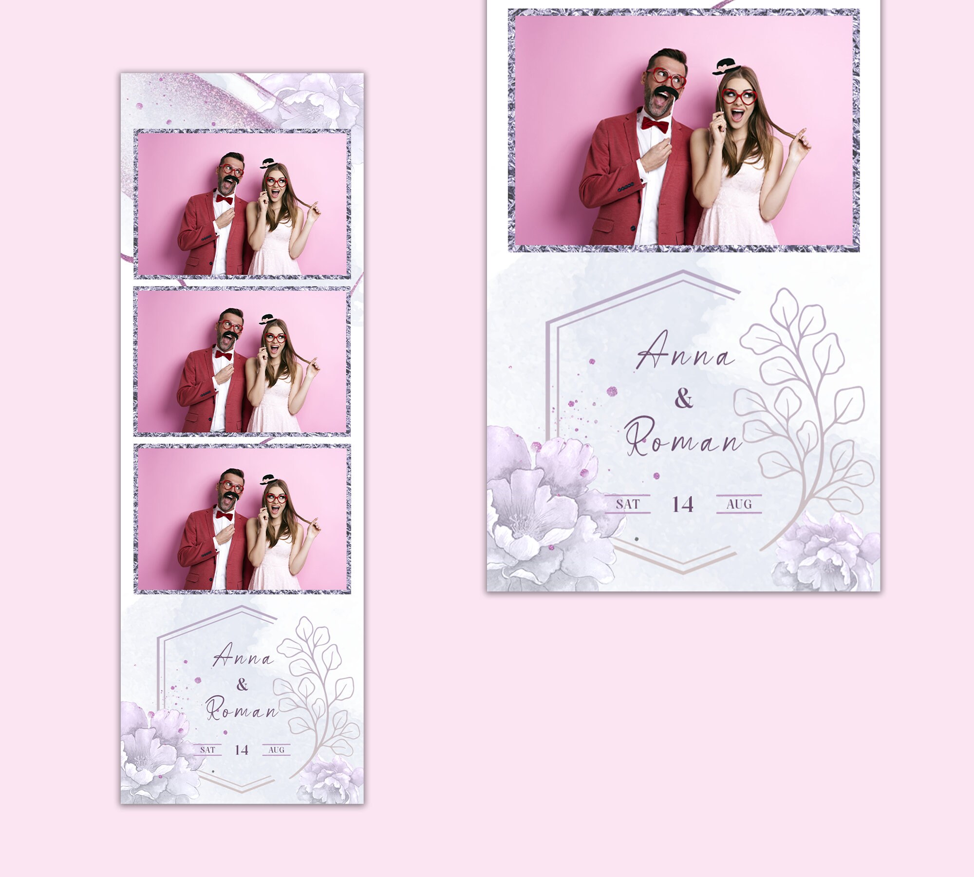 Wedding Photobooth Template, Photo Booth Template Wedding, Wedding