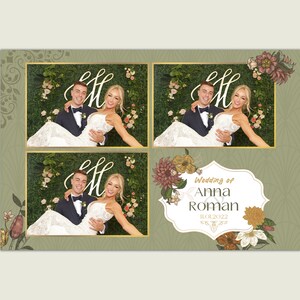 Photo Booth Template, Autumn Wedding Photo Booth Template, Photo Booth Overlay, 4x6, Wedding Overlay, Photobooth template
