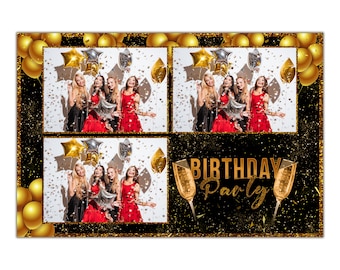Photo Booth Template, Photo Booth Template Birthday, Birthday Photo Booth Template, 4x6, photobooth template