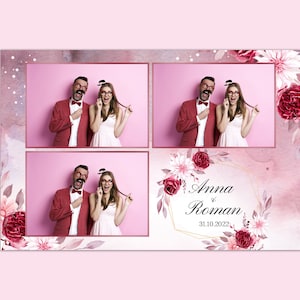 Wedding Photobooth Template, photo booth template wedding, Wedding Photobooth Template 4x6, Mirror Photo Booth Template