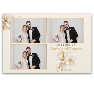 Wedding Photobooth Template, Floral Photobooth Template, 4x6 Wedding Photo booth Template, Photo Booth template wedding, photobooth template