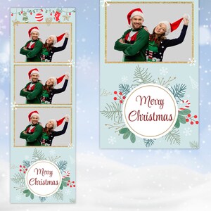 Christmas Photo Booth Template, 2x6 Template, Holiday Photo Booth Template, Elegant Photo Booth Template