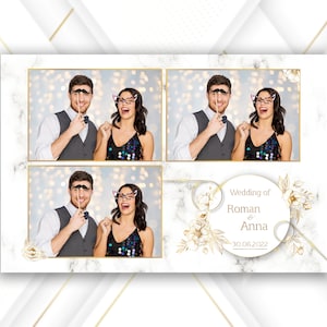 Wedding Photo Booth Template, Wedding Bridal Shower Photobooth Template Sweet 16 Sixteen Floral Anniversary Photo Booth Template 4x6