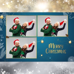 Winter Photo Booth Template, Snowy Photo Booth Template, Photo Booth Template 4x6, Photobooth Template, Holidays Overlay, Christmas