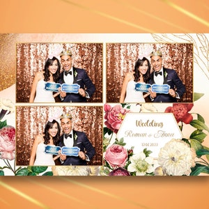 Wedding Photobooth Template, photo booth template wedding, Wedding Photobooth Template 4x6, Mirror Photo Booth Template