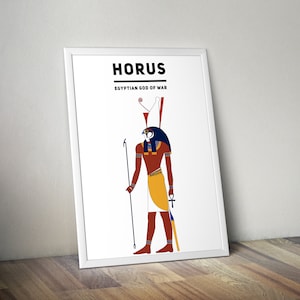 Horus - God Of War - Egyptian Art - History - African Art Print Poster - Black Art - African Decor