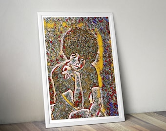 Angela Davis Style 2  Print - Modern Black Art Poster - Wall Art