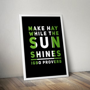 Igbo Proverb Art Print: African Inspirational Quote Poster