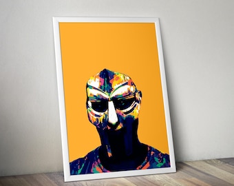 MF Doom Hip Hop Art: Wall Art Poster - Pop Art Print