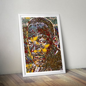 Dr. Martin Luther King JR - Wall Art Print - Modern Black Art Poster  - Civil Rights Art