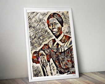 Harriet Tubman - Tirage d’art mural - Affiche d’art noir moderne