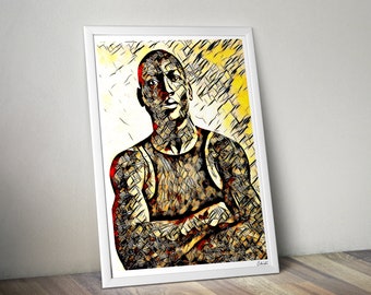 Jack Johnson - Wall Art Print - Modern Black Art Poster