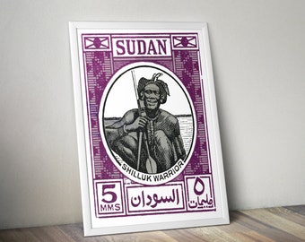 Sudan Travel Poster: Vintage African Wall Art Print