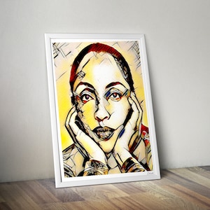 Sade - Wall Art Print - Modern Black Art Poster  - Musician Print