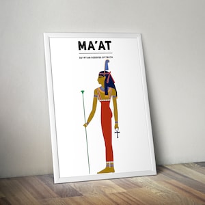Ma&#39;at - Goddess Of Truth - Egyptian Art - History - African Art Print Poster - Black Art - African Decor