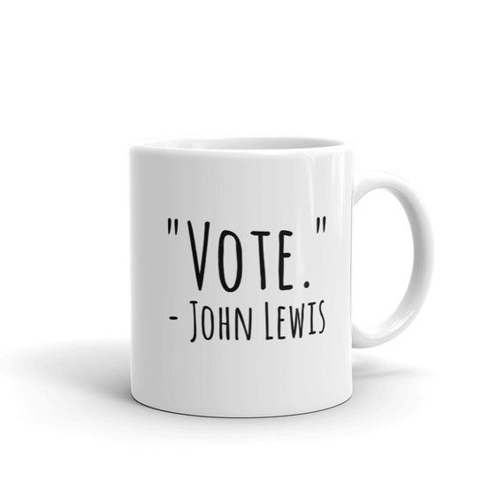 Mug John Lewis - Tasse à Café Avec Citation - Allant Au Micro-ondes - Fabriqué Aux USA - Neuf Emballé