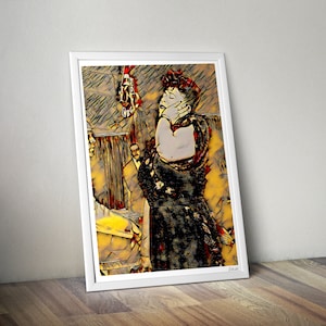 Ella Fitzgerald - Wall Art Print - Modern Black Art Poster  - Musician Print