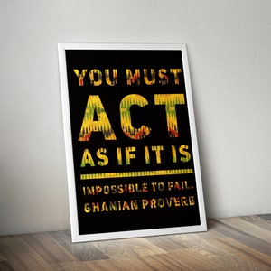 Ghana Kente Proverb Art Print: African Inspirational Decor