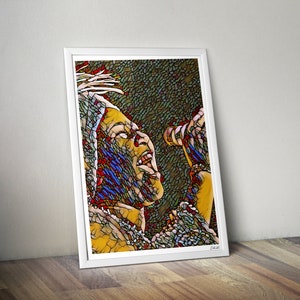 Aretha Franklin - Wall Art Print - Modern Black Art Poster  - Musician Print