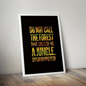 Ghana Proverb Kente Print: African Inspirational Wall Art