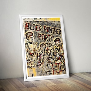 Black Panther Party Art Print: Huey P Newton & Bobby Seale