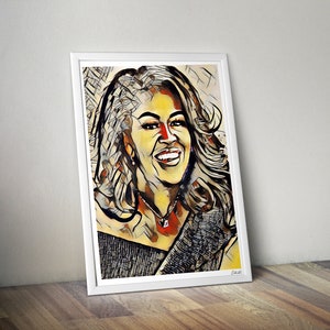 Michelle Obama Art Print: Modern Black History Poster