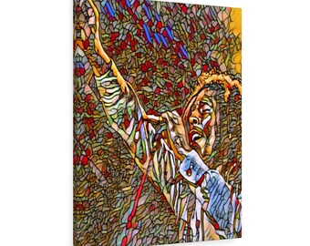 Stampa su tela in edizione speciale di Bob Marley: arte moderna in bianco e nero