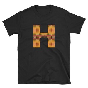 African Kente Monogram Initial H T Shirt Personalized Unisex - Etsy