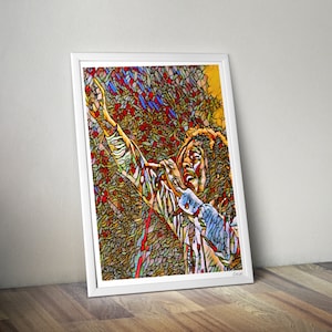 Bob Marley - Wand kunstdruck - Modernes schwarzes Kunstposter - Musiker Print